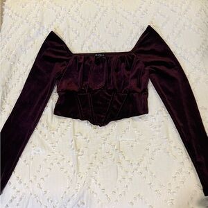 Mixed threads, size Large , burgandy